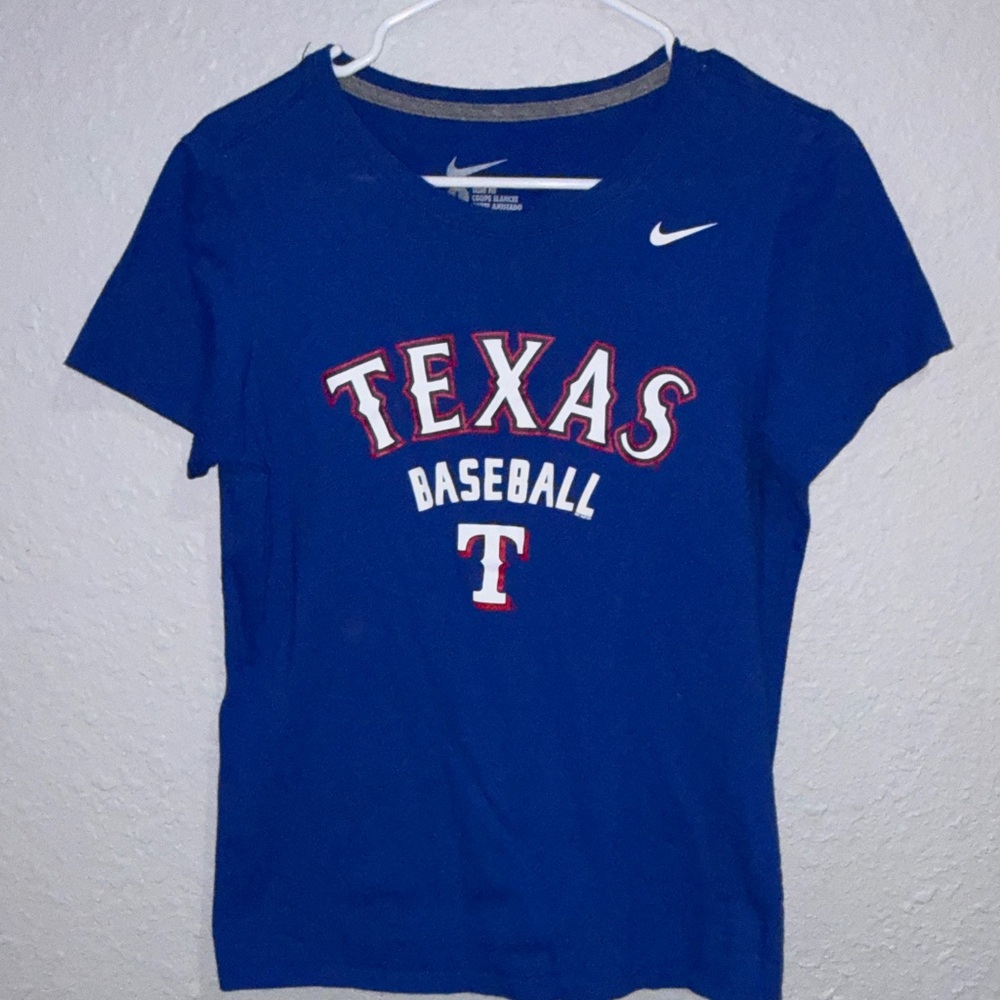 Nike Blue Texas Baseball Tee size Large